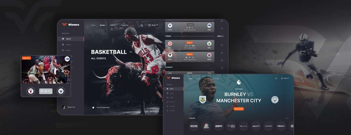 Plateforme pour les retransmissions sportives
