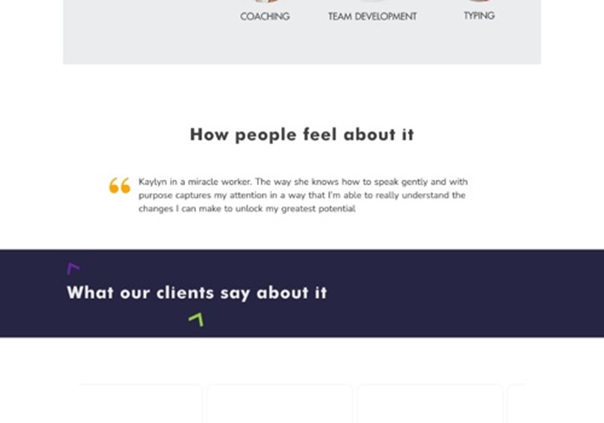 Website design for a consultant - 9 Points