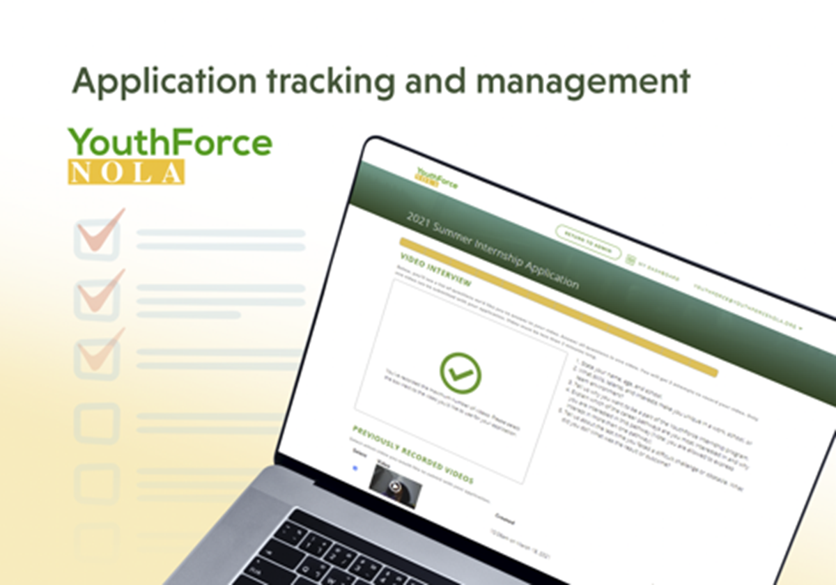 YouthForce NOLA | student applicant tracking tool - 
