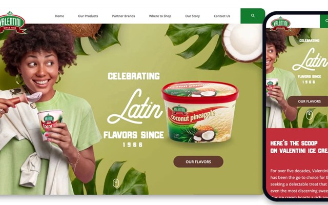 Creative Mindworks Project - Valentini Ice Cream Website & Packaging