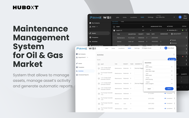 Huboxt Project - Maintenance management system