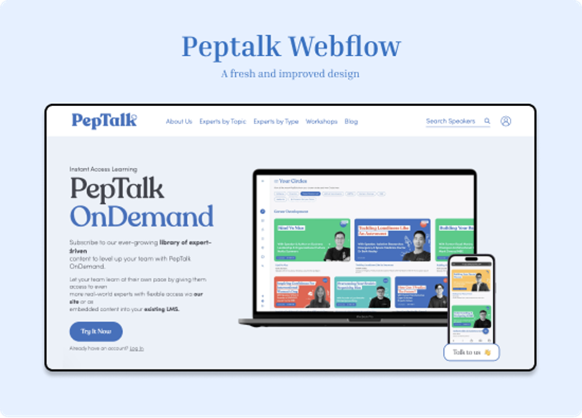 Peptalk Webflow