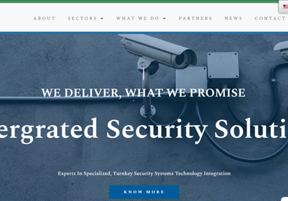 Site web d’entreprise pour le service de sécurité intégré - AES