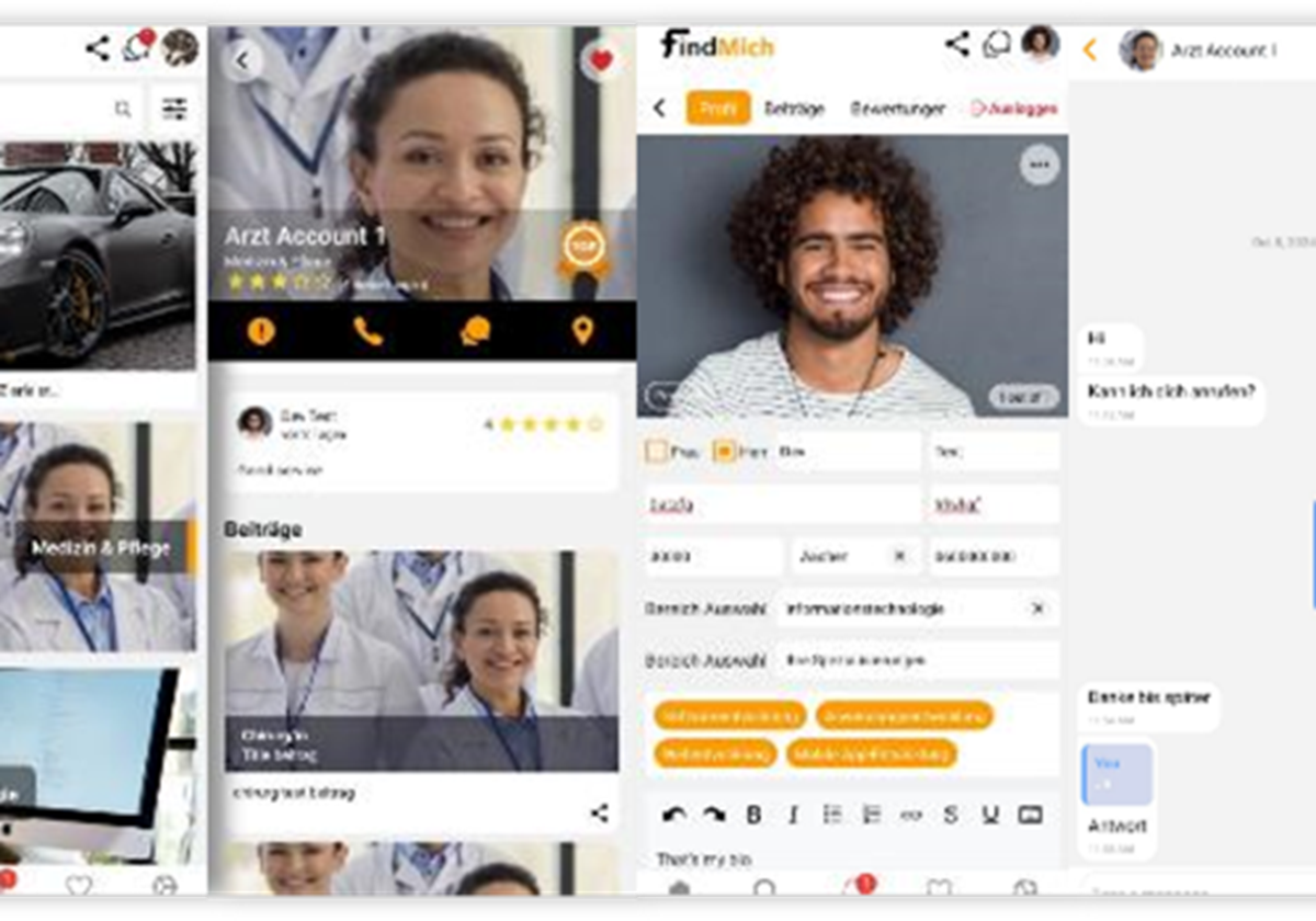 Professional Networking Mobile App for the German - Findmich