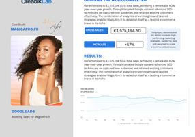CreatikLab Project - Google Ads & SEO Campaign Driving 60% Growth