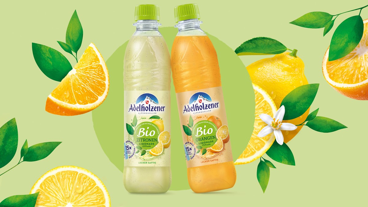 Refonte du design d’emballage des limonades bio Adelholzener