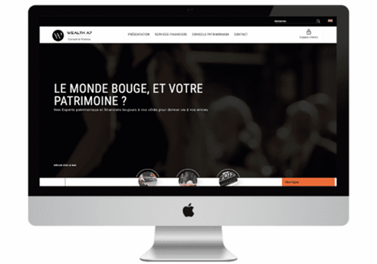 Wealth A7 website development - 
