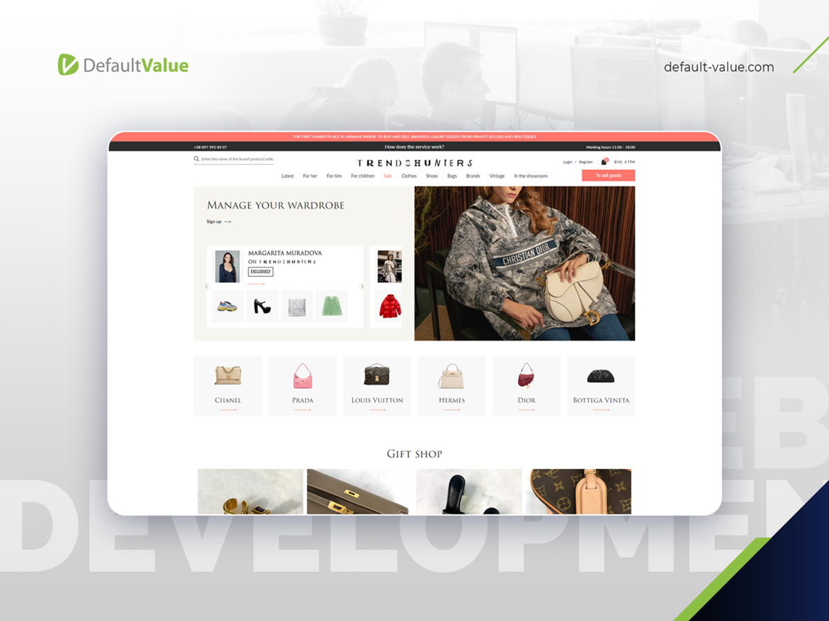 Développement d’une plateforme de marketplace de luxe - Trends Hunters