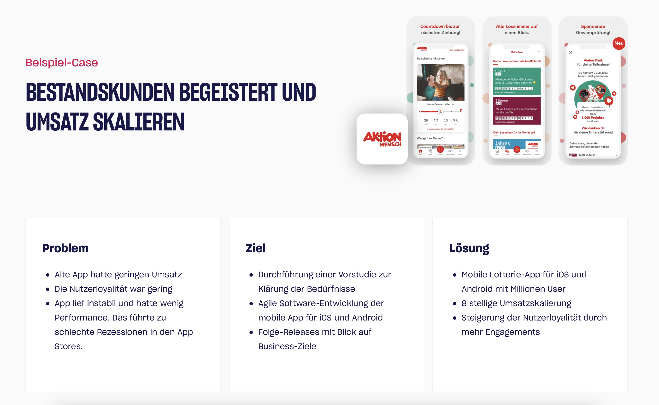 NanoGiants GmbH Project - Aktion Mensch - Lottery App