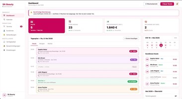 Ventas Webdesign CLG Project - SK-Beauty - Custom Online Booking System