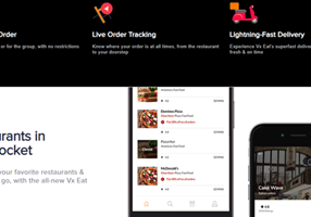 A complete meal dispatch system (delivery)