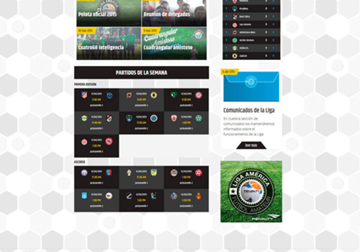 Soccer League with administration players and forms - 
