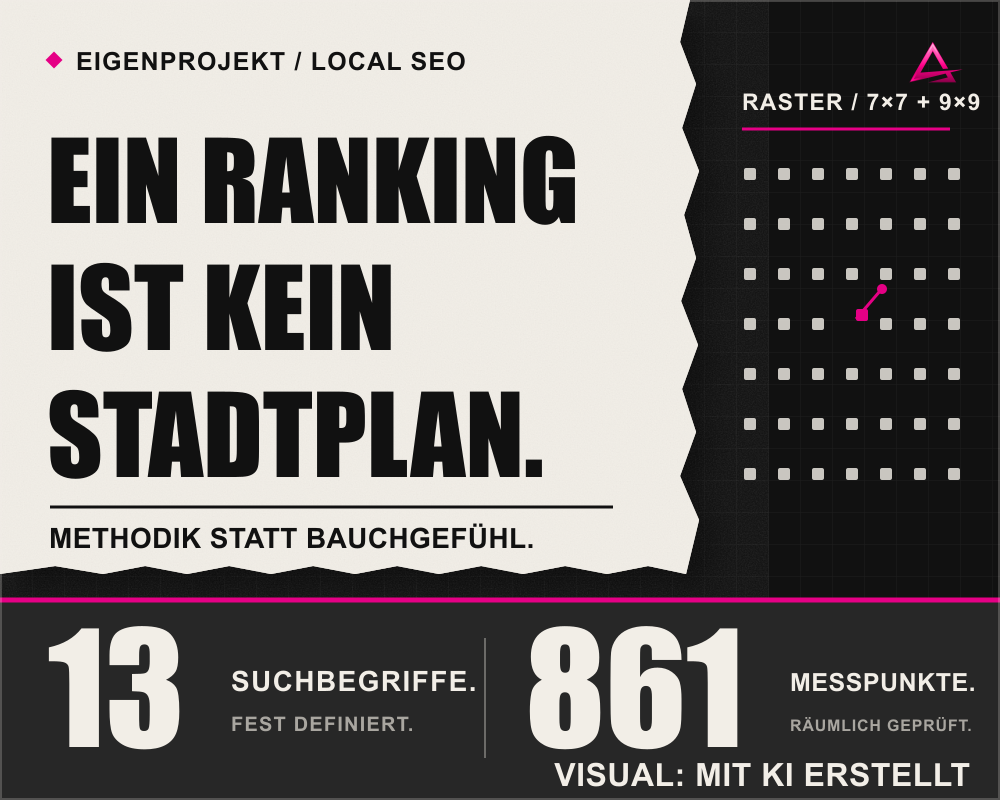 LA AGENCIA Project - Local SEO in Braunschweig: 13 search terms in the map grid