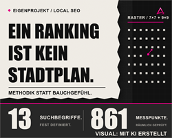 LA AGENCIA Project - Local SEO in Braunschweig: 13 search terms in the map grid