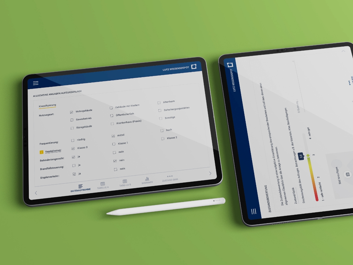iseo Digitalagentur Project - Lutz Aufzüge - Lutz service app