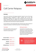 DareData Engineering Project - Call Center Relapses