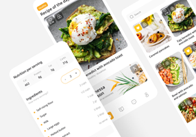 Zoftify Project - My Recipes, white-label mobile app & dashboard