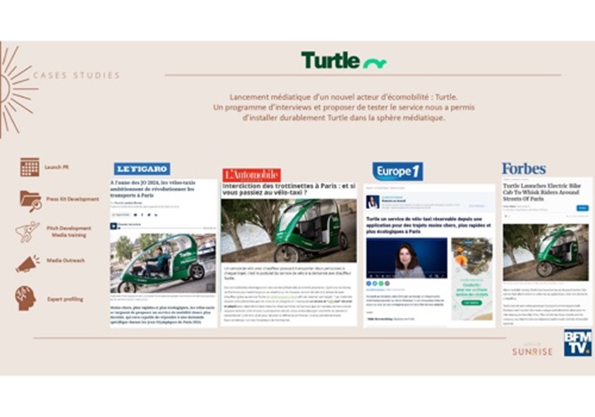 Launch and PR for Turtle vélo cab - 
