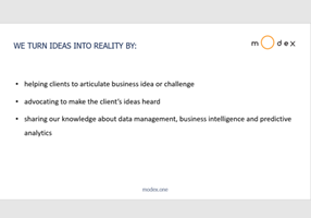 Modex Analytics Project - We turn ideas into reality
