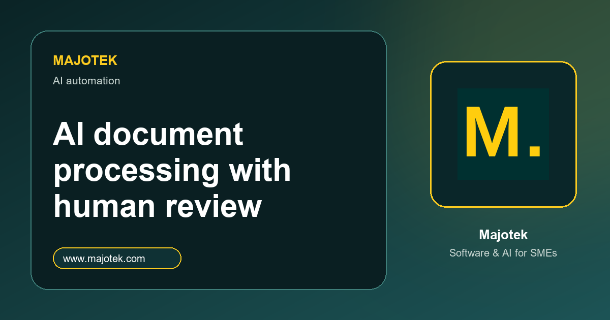 Majotek Project - Double You: AI document processing pipeline