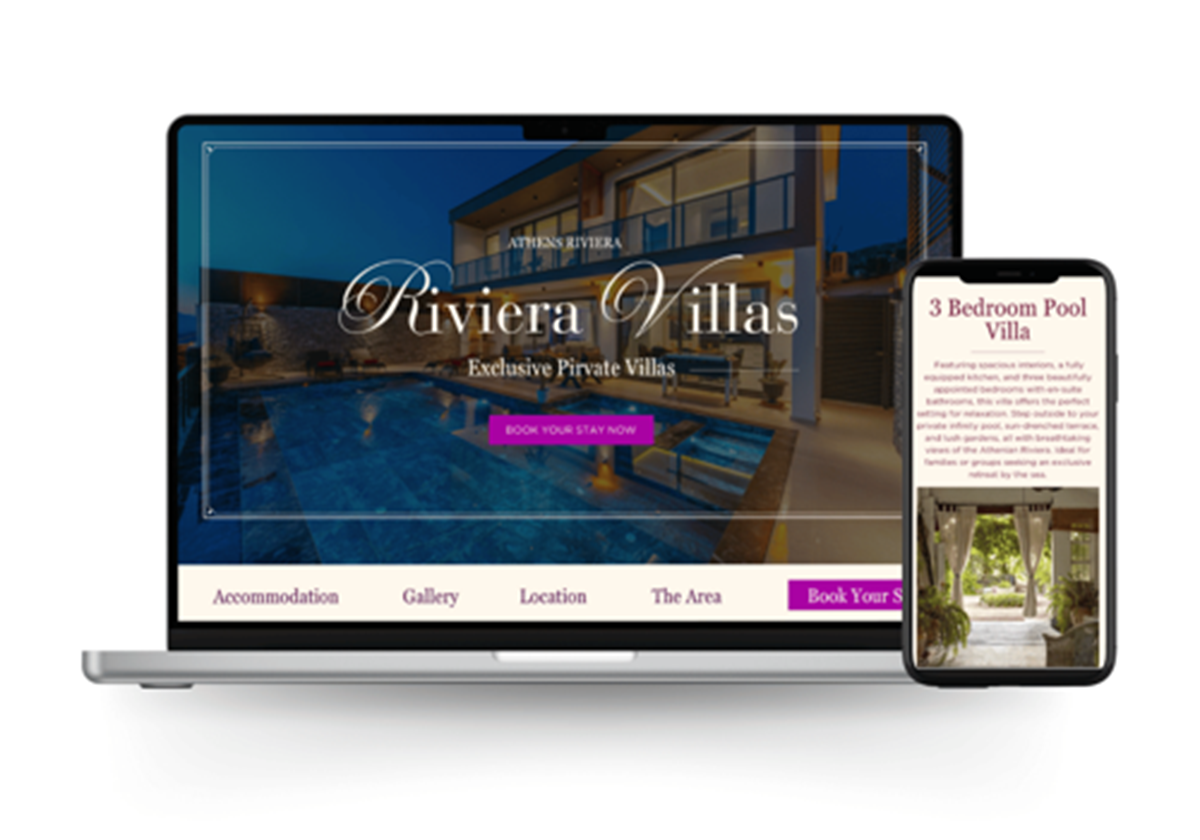 Custom Web Design for Luxury Villas in Athens - Riviera Villas