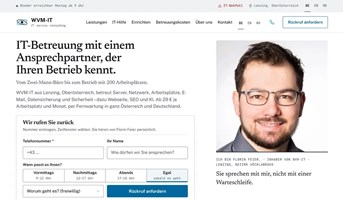 Webagentur Scherzinger Project - WVM-IT Firmenwebsite