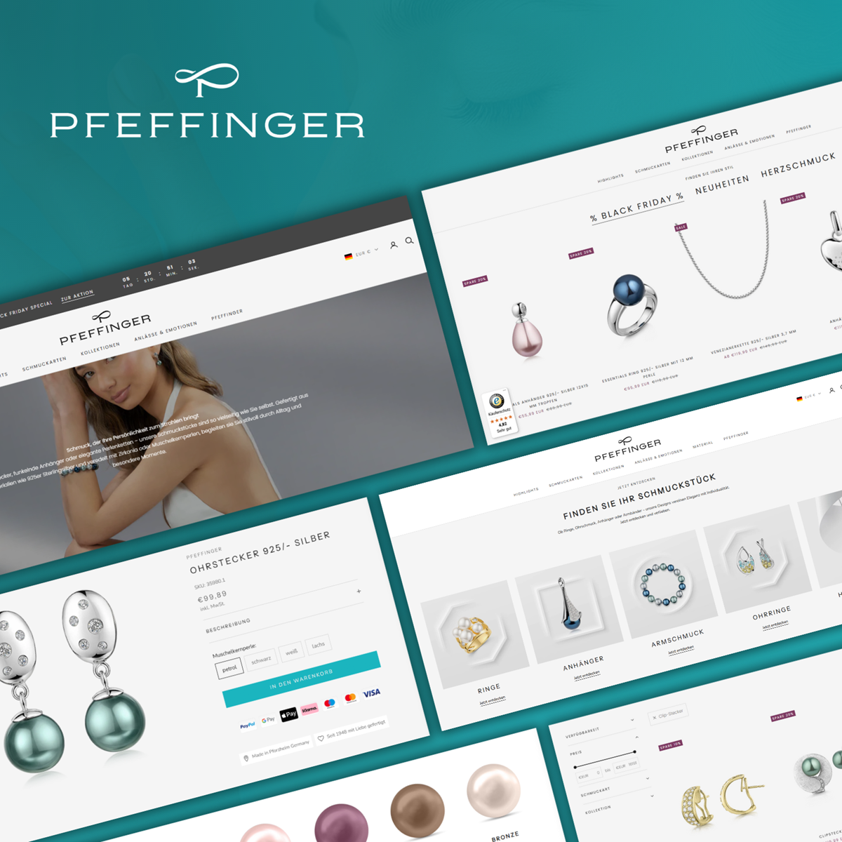 Migration Shopify et refonte UX/UI pour Pfeffinger Schmuck