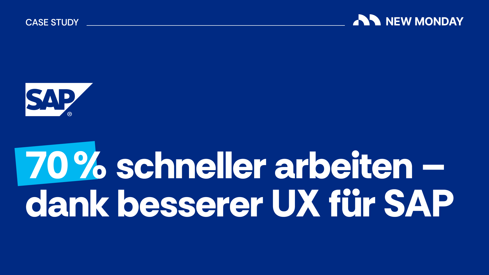New Monday - UX UI Design Agentur Berlin  Project - How We Made SAP Customer Data Software 70% Faster