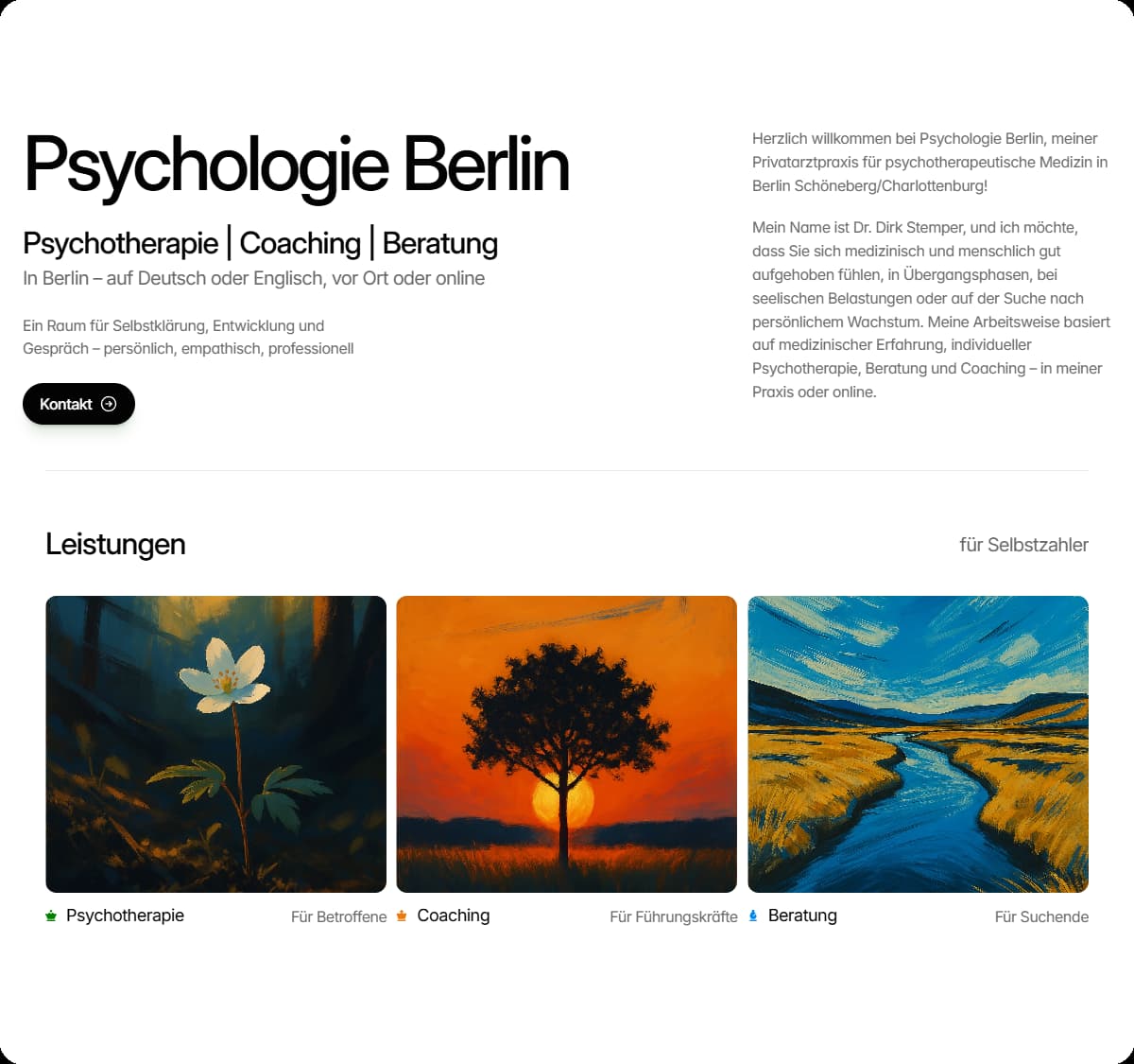Blaq Nexus Project - Website Relaunch, Psychologie Berlin