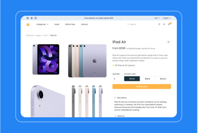The development of an online store led to a 30% increase in customer satisfaction.