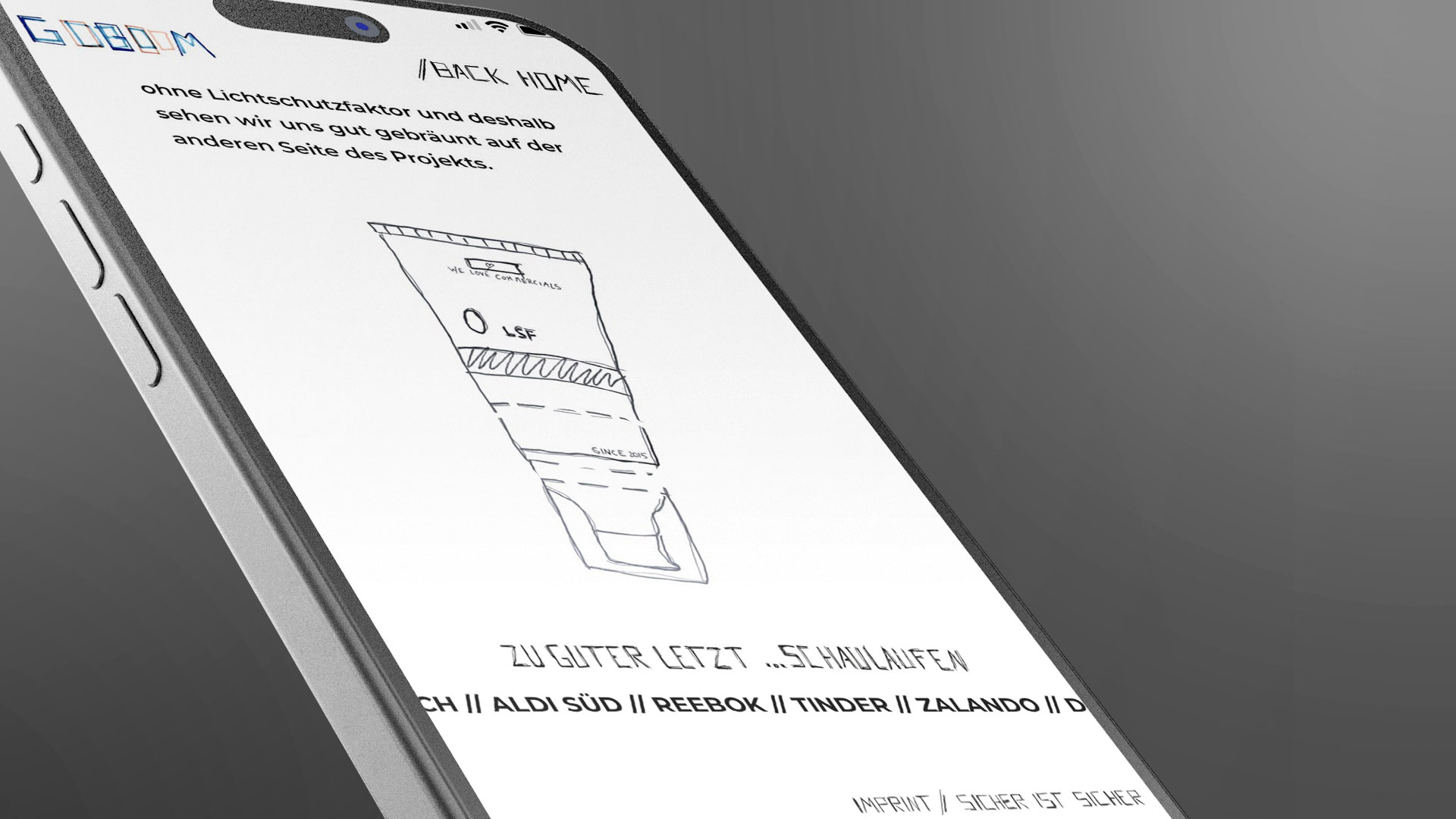 Vanced Media | Webdesign, Online-Marketing, SEO/GEO Project - Minimalist website for Goboom