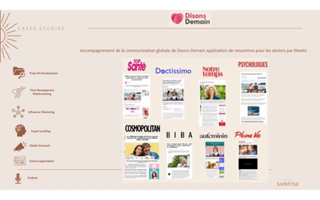 Hello SunRise Project - PR and Communication for Advizeo