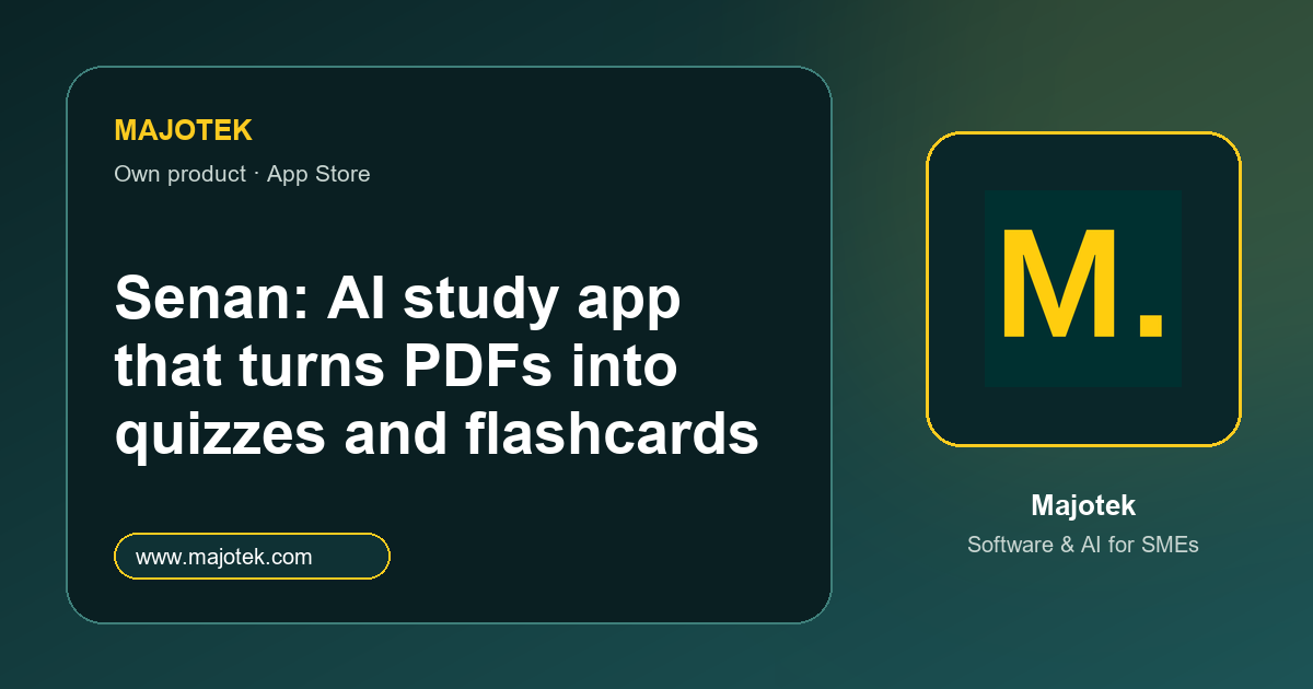 Majotek Project - Senan: AI study app on the App Store