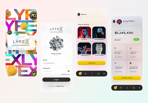 UIUX Studio Project - LYFEX - Mobile App UX/UI Design