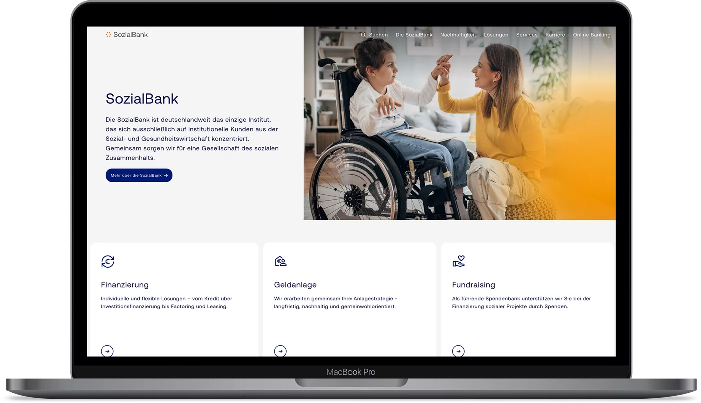 Accessible TYPO3 relaunch for SozialBank