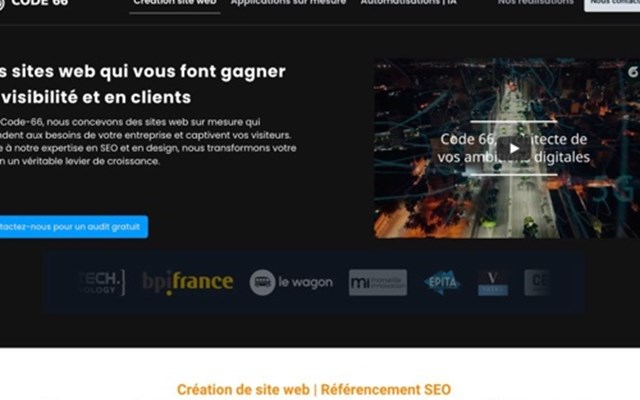 Code 66 Project - Professionnal landing Page For Website & SEO