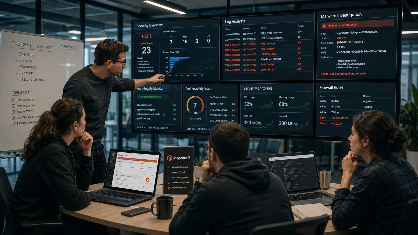 Malware Forensics, Incident Response & Security Hardening for a Magento 2 Shop