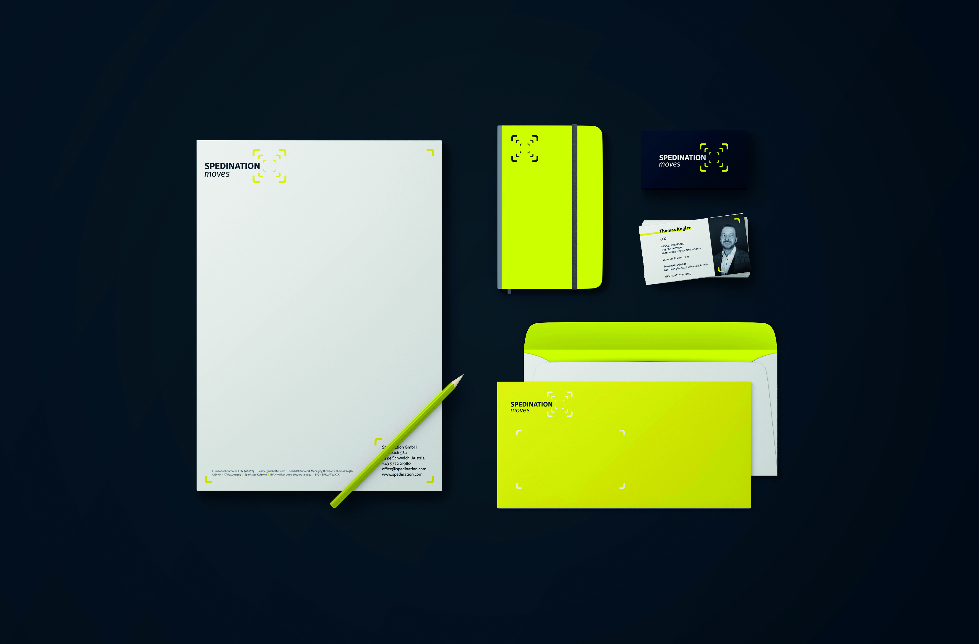 HCG corporate designs Project - Branding and web design for Spedination