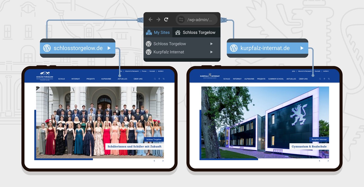 Relaunch from Typo3 to WordPress with MultiSite system - Internatsgymnasium Schloss Torgelow