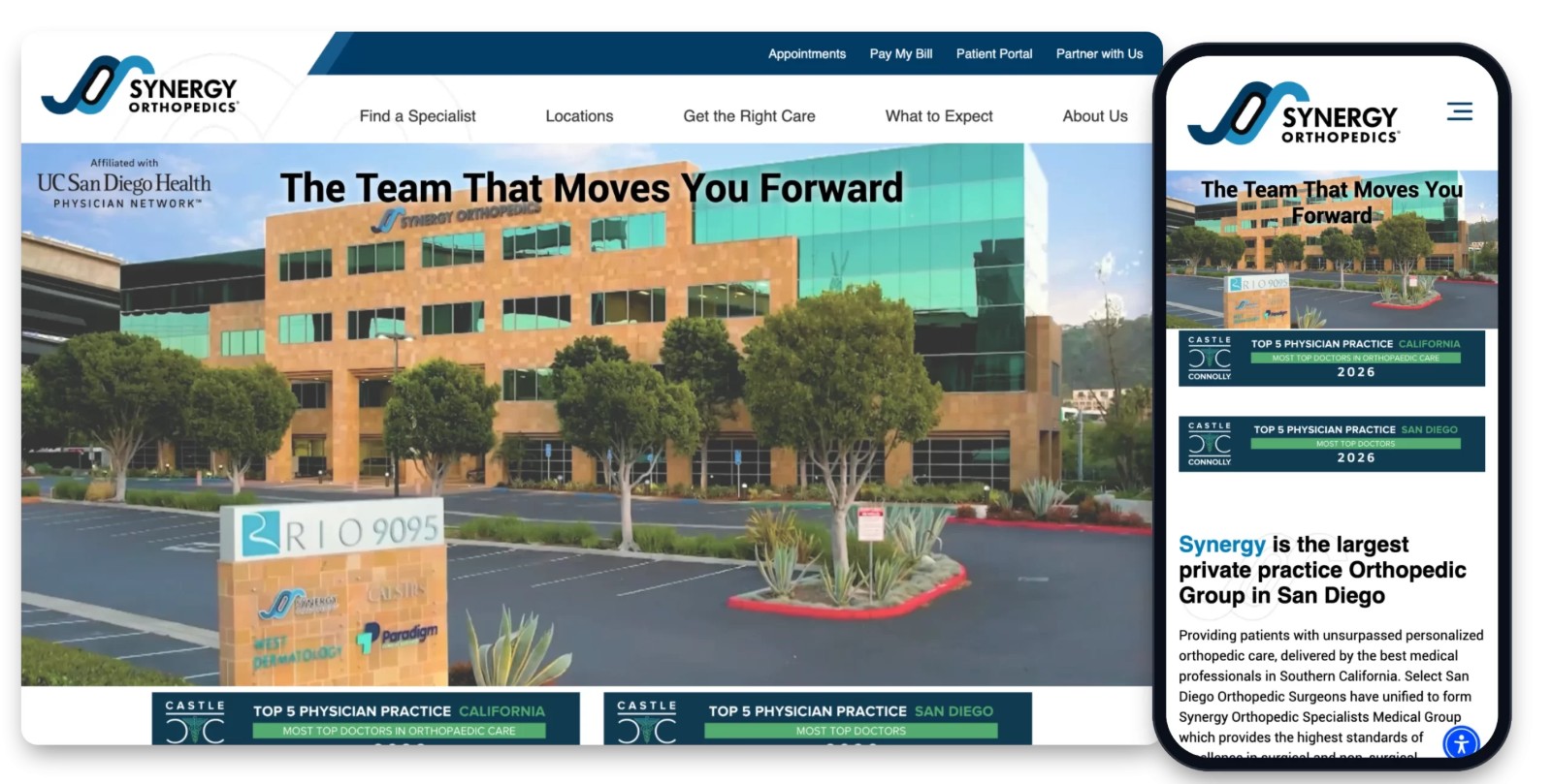 Creative Mindworks Project - Synergy Orthopedics Website