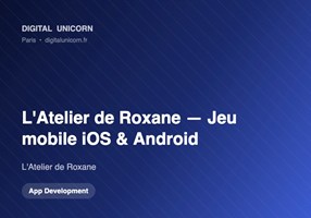 Roxane’s Atelier, iOS and Android mobile game for a designer brand