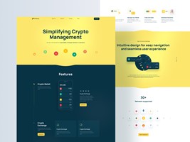 Createx Studio Project - Crypto Wallet Startup Landing Page design