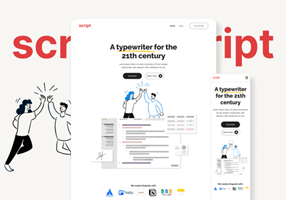 Sparkr Project - UX UI website redesign for Script