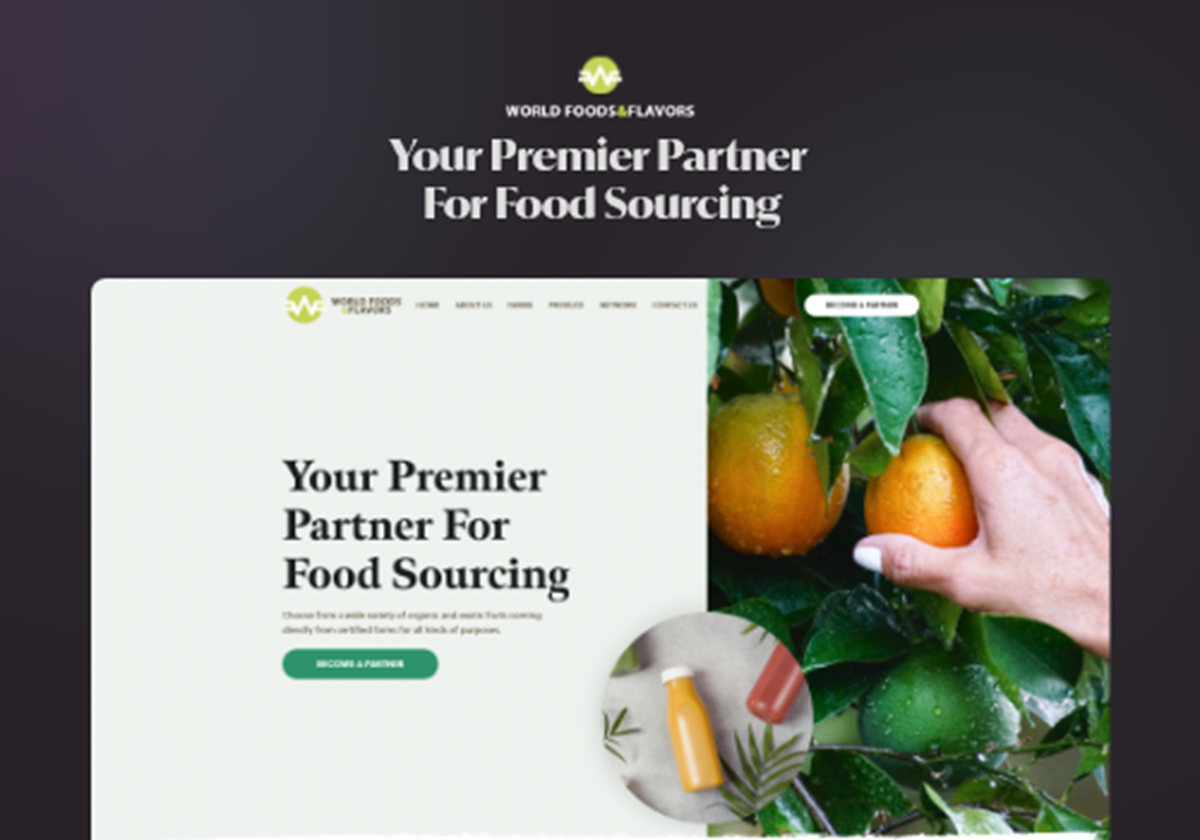 UI/UX for Food Sourcing Company - World Foods And Flavors