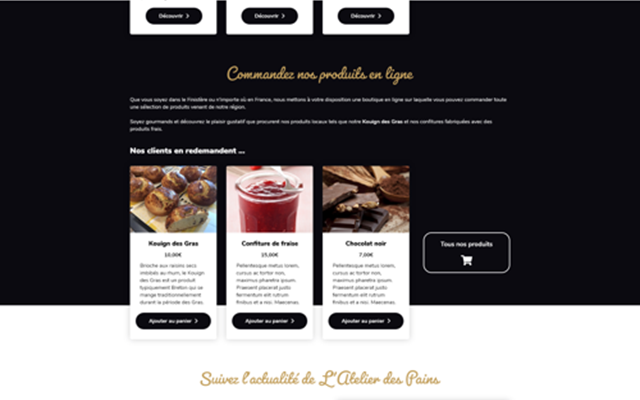 Valentin MIONNET Project - Bakery website