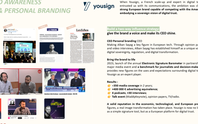 Hello SunRise Project - PR and Personal Branding for Yousign