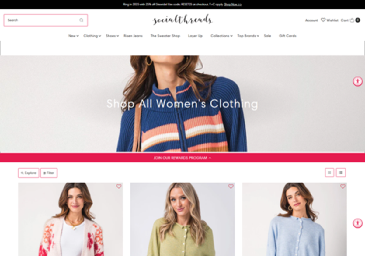 Online Fashion Store for Social Threads - 