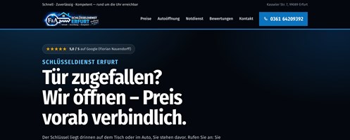 Emergency service website with transparent pricing and local SEO