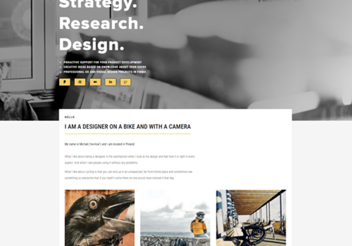 Landing page for UI/UX Designer - 