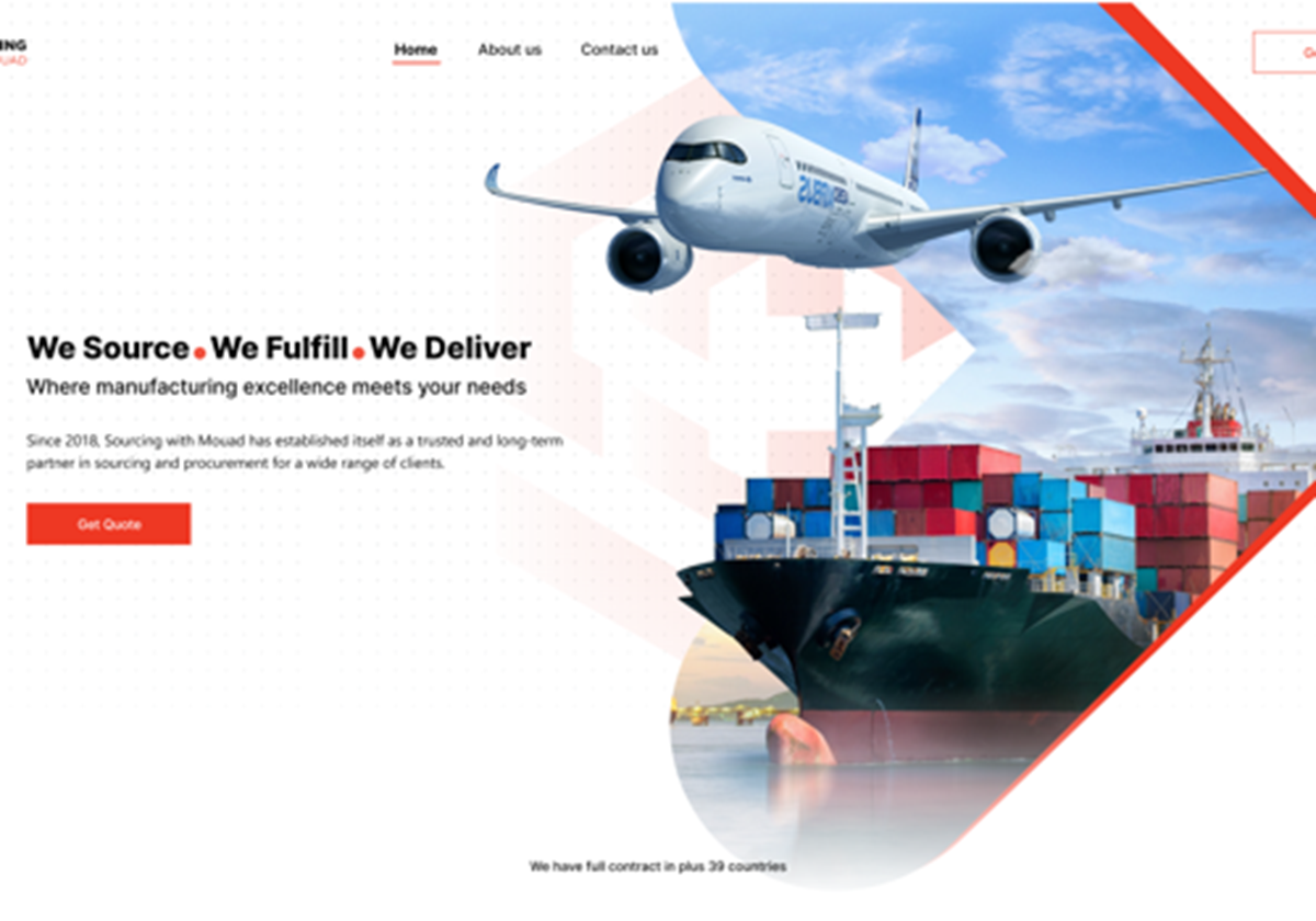 WEBSITE DEVELOPMENT - Sourcing with mouad